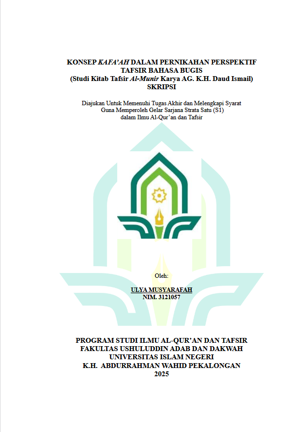 Image of Konsep Kafa'ah Dalam Pernikahan Perspektif Tafsir Bahasa Bugis (Studi Kitab Tafsir Al-Munir Karya Ag. K.H.Daud Ismail)