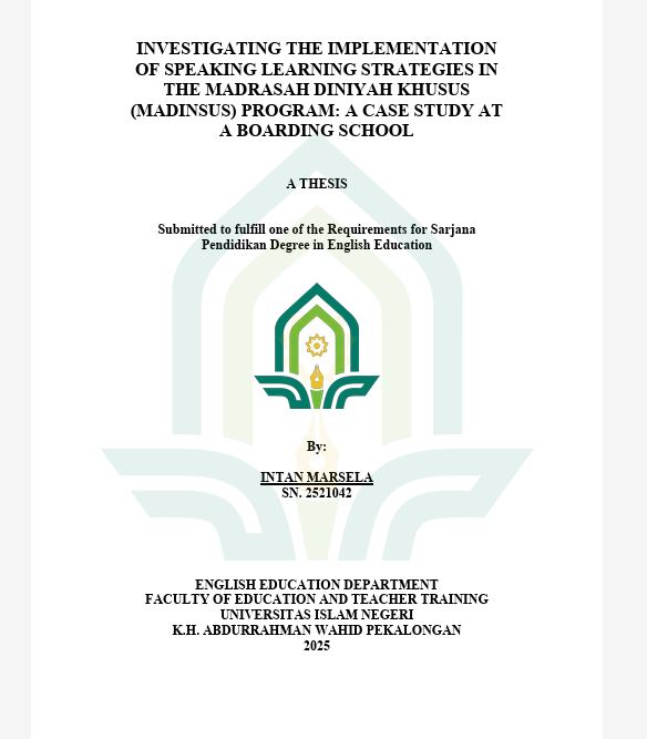 Image of Investigating The Implementation Of Speaking Learning Strategies In The Madrasah Diniyah Khusus (Madinsus) Program: A Case Study At A Boarding School