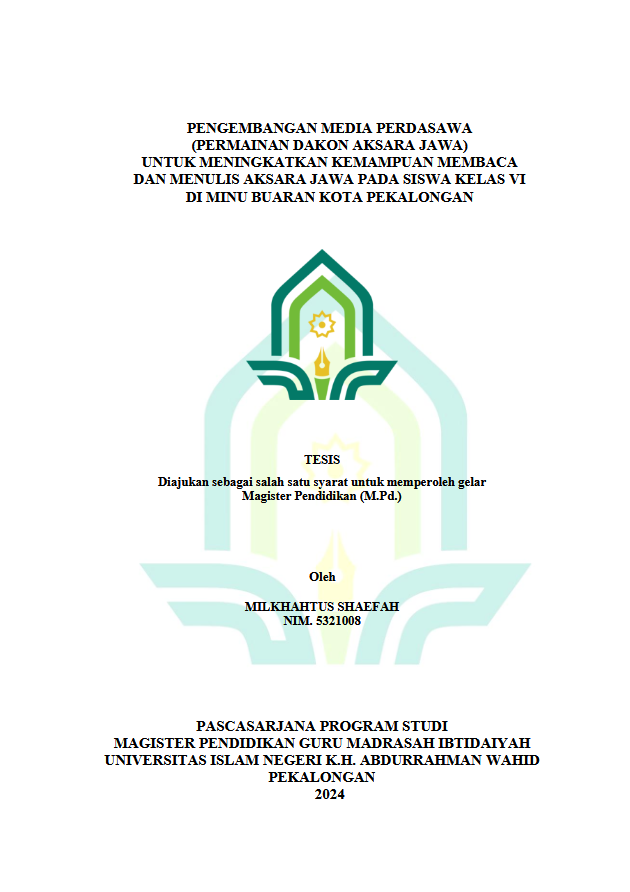 Image of Pengembangan Media Perdasawa (Permainan Dakon Aksara Jawa) Untuk Meningkatkan Kemampuan Membaca Dan Menulis Aksara Jawa Pada Siswa Kelas VI Di MINU Buaran Kota Pekalongan