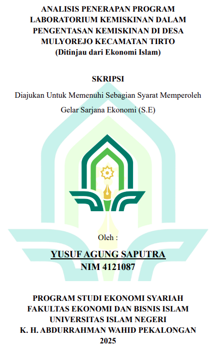 Image of Analisis Penerapan Program Laboratorium Kemiskinan Dalam Pengentasan Kemiskinan di Desa Mulyorejo Kecamatan Tirto (Ditinjau dari Ekonomi Islam)