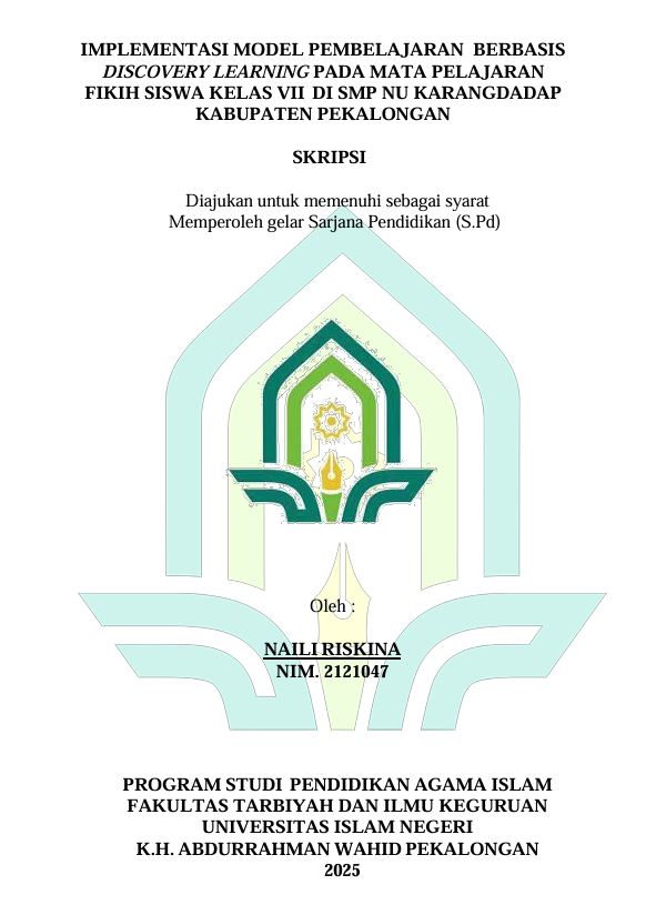 Image of Implementasi Model Pembelajaran Berbasis Discovery Learning Pada Mata Pelajaran Fikih Siswa Kelas Vii Di Smp Nu Karangdadap Kabupaten Pekalongan
