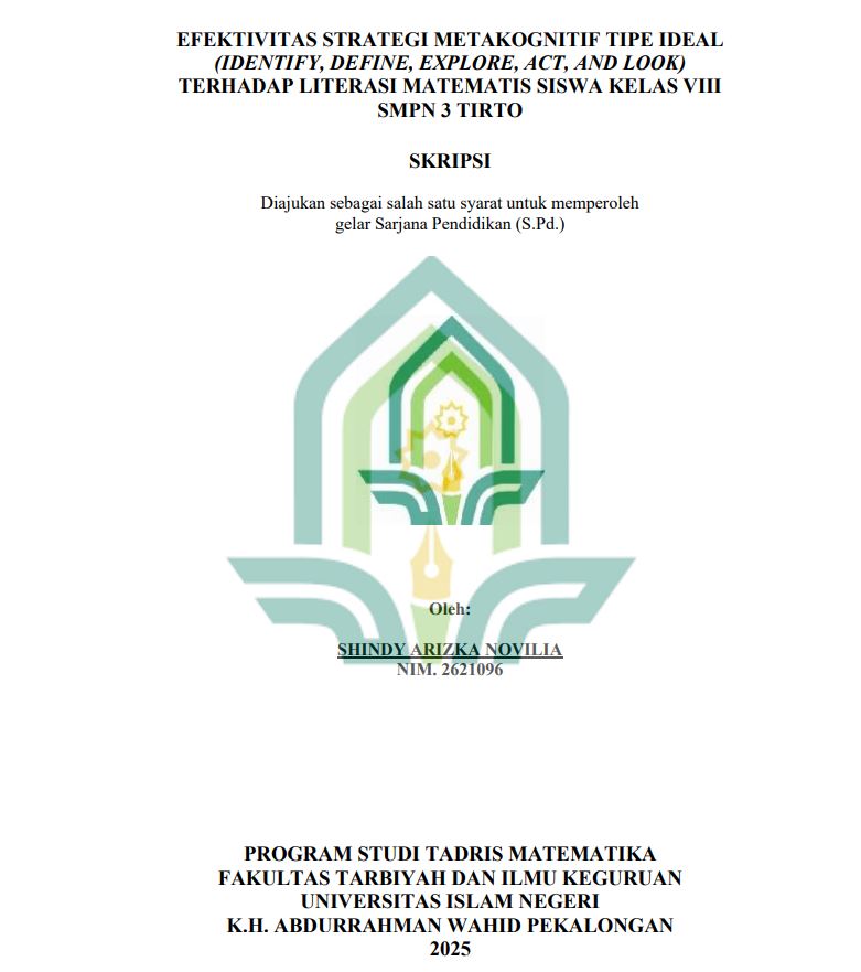 Image of Efektivitas Strategi Metakognitif Tipe Ideal (Identify, Define, Explore, Act, And Look) Terhadap Literasi Matematis Siswa Siswa Kelas VIII SMPN 3 Tirto