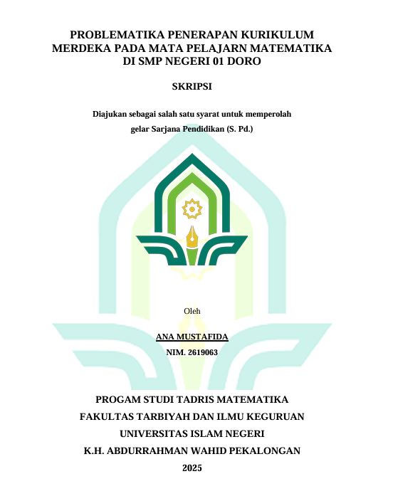 Image of Problematika Penerapan Kurikulum Merdeka Pada Mata Pelajaran Matematika Di SMP Negeri 01 Doro