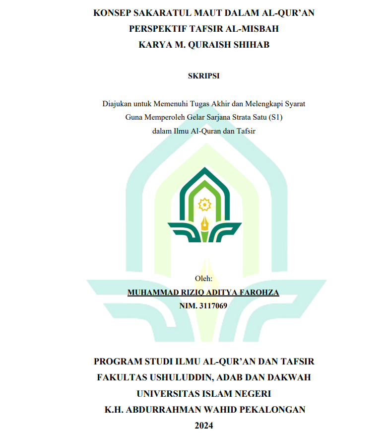 Image of Konsep Sakaratul Maut Dalam Al-Qur'an Perspektif Tafsir Al-Misbah Karya M. Quraish Shihab