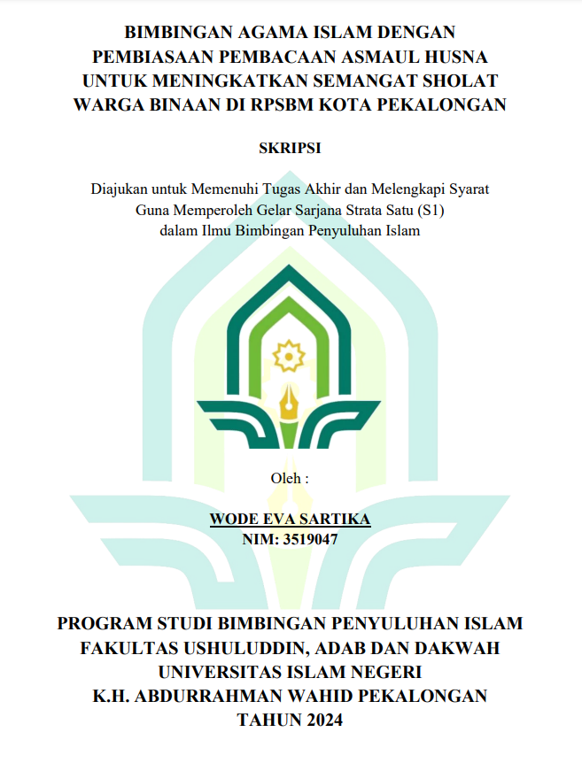 Image of Bimbingan Agama Islam Dengan Pembiasaan Pembacaan Asmaul Husna Untuk Meningkatkan Semangat Sholat Warga Binaan di RPSBM Kota Pekalongan