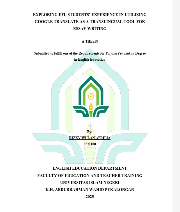 Image of Exploring Efl Students' Experience In Utilizing Google Translate As A Translingual Tool For Essay Writing