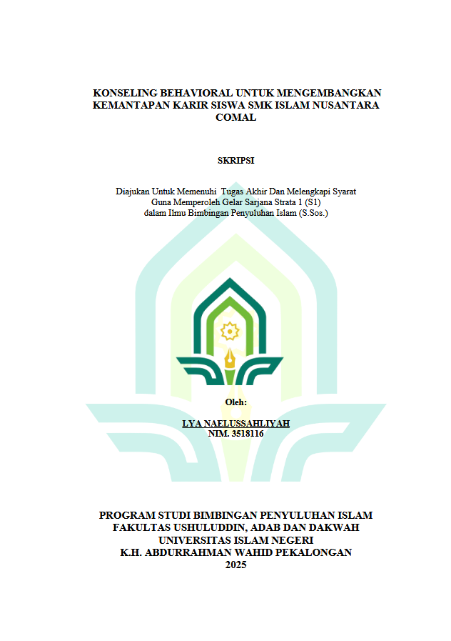 Image of Konseling  Behavioral Untuk Mengembangkan Kemantapan Karir Siswa SMK Islam Nusantara Comal