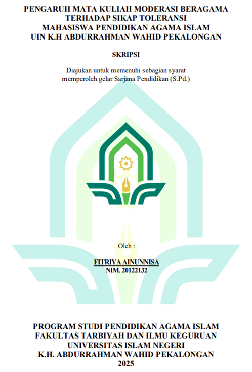 Image of Pengaruh Mata Kuliah Moderasi Beragama Terhadap Sikap Toleransi Mahasiswa Pendidikan Agama Islam UIN K.H. Abdurrahman Wahid Pekalongan