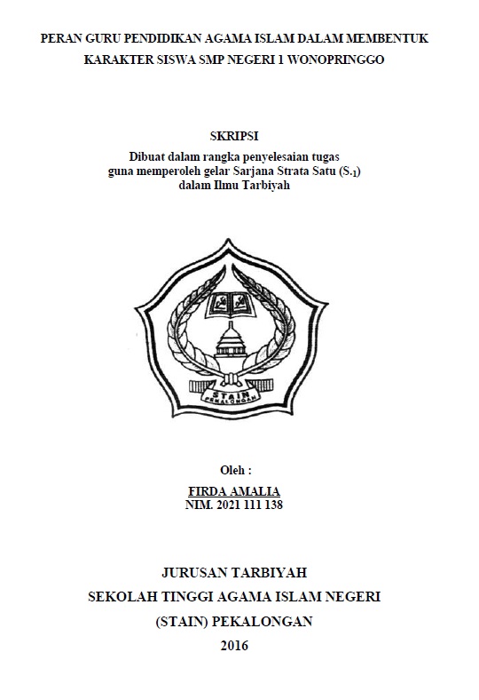 Image of Peran Guru Pendidikan Agama Islam dalam Membentuk Karakter Siswa SMP Negeri 1  Wonopringgo