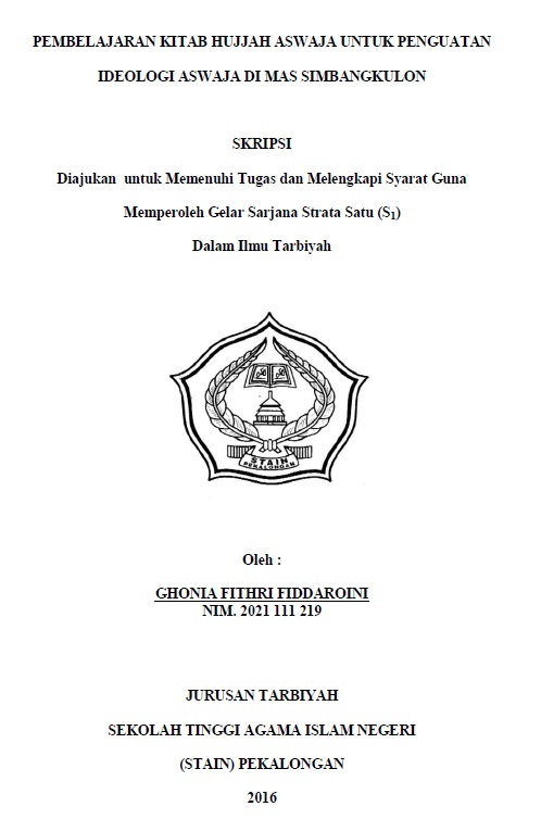 Image of Pembelajaran Kitab Hujjah Aswaja untuk Penguatan Ideologi Aswaja di MAS Simbangkulon